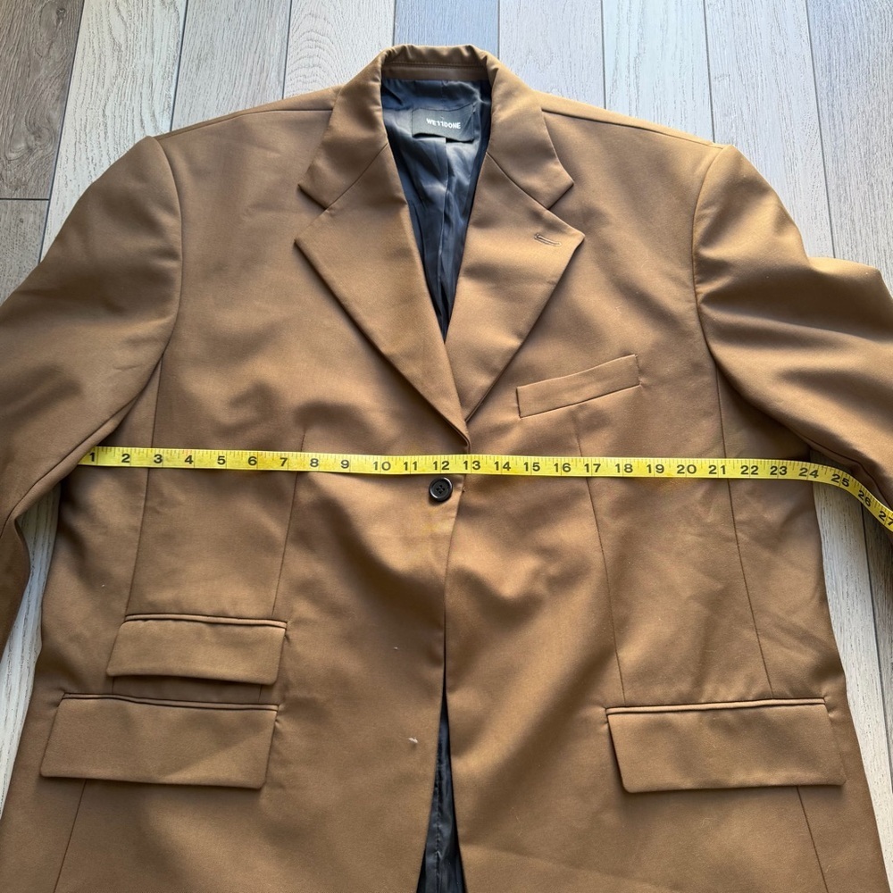 Men's We11done Tan Blazer Suit - Picture 8 of 8